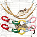 Sugar Glider Climbing Rope Toys Rat Cage Hanging Toys Small Animal Climbing Rings Cage Accessories for Flying Squirrel Sugar Glider Hamster Parrots - size: 4 Pcs