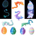 UXBSTM 6 Pack Officially Licensed 3D Printed Dragon with Egg Set, Prefilled Easter Eggs with Toys, Easter Gift & 3D Printed Animals Collection, Easter Basket Essentials, Easter Basket Stuffers - color: 6pcs Set-a