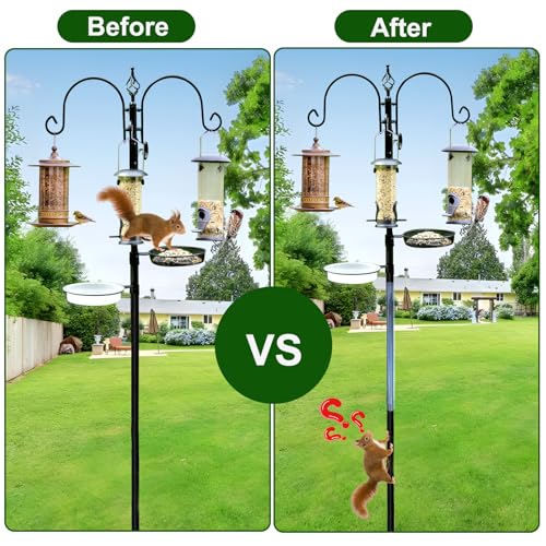 Iguana Tree Wrap 65" L X 16" W Squirrel Baffle for Bird Feeder Poles Plastic Tree Trunk Protector Guard Reusable Squirrel Guard Tree Wrap Clear Anti-Climbing Tree Barrier with Adhesive Tapes - size: 65x16IN