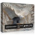 The Carved Eagle Jigsaw Puzzle 1000 Pieces, Majestic Bald Eagle Bird Puzzles for Adults,White Forest Art Nature Puzzle Animal, Unique Challenging Impossible Hard Puzzles - style: The Carved Eagle puzzle