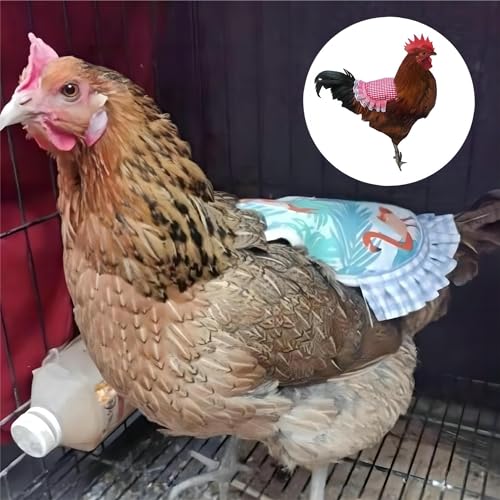 6pcs Chicken Saddles for Hens Protection - Hen Apron, Poultry Saver, Protector, Sweater, Vest, Clothes