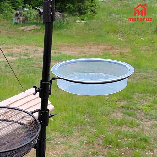 4pcs Plastic Round Bird Feeders Bowls, Water Dish Replacement Parts, 7.2 x 1.5in Seed/Bath Tray Station Platform Cups, Hanging Accessories for Feeding & Attracting Wild Oriole Goldfinch Hummingbird