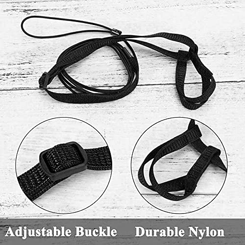 Adjustable Bird Harness and Leash,Anti-Escape Nylon Parrot Leash Black M | Flying Training Rope Parrot Harness For Small Medium Large Breed Parrots Fits Chest Under 20'' - color: Black, size: M