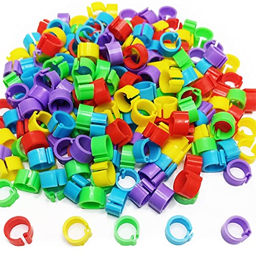 200Pcs 8mm Coturnix Quail Leg Bands Baby Chick Leg Bands Pigeon Bands Chicken Leg Bands Rings 8/16/20/25mm - size: 8mm - 200Pcs