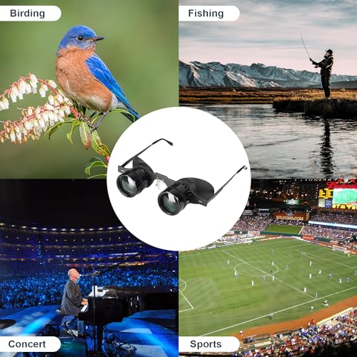 Hands-Free Binocular Glasses for Enhanced Viewing - HD Clarity, Lightweight & Portable, Adjustable Focus, Perfect for Bird Watching, Sports, Concerts, Vision Impairment - User-Friendly