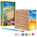 National Geographic Build a Bee Habitat Nature Craft Kit for Kids | Build and Paint a Mason Bee House, Outdoor Nature Craft, Pollinator Learning, Solitary Bee Hotel, Birthday Gift - style: DIY Bee Habitat