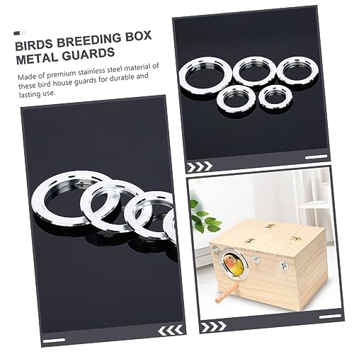 BESPORTBLE Bird House Predator Guards - 10Pcs Stainless Steel Birdhouse Hole Guards - Protects The Entry Hole, 2.5inch Inner Diameter