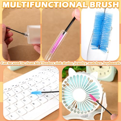 Hummingbird Feeder Cleaning Brush 19 Pieces 3 Size Mini Nylon Double Headed 2 in 1 Hummingbird Brush Hard to Reach Places Tiny Cleaning Kit(Blue) - color: Blue