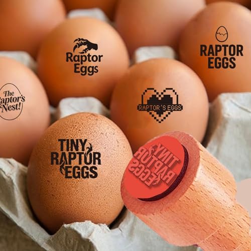 AHANDMAKER 5 Styles Wooden Rubber Egg Stamp Small Mini Stamp Bird of Prey Eggs Pattern Wood Stamps for Easter Egg Decoration DIY Making Scrapbooking Card Stamping Crafting - style: Bird of Prey Eggs