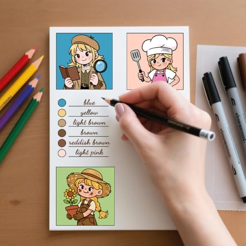CHGCRAFT Cute Characters Clear Stamps Girl Patterns for Coloring Transparent Stamps Books Silicone Clear Stamp Seals for DIY Scrapbooking Photo Album Decoration, 4.3×6.3 inch - style: Cute Characters
