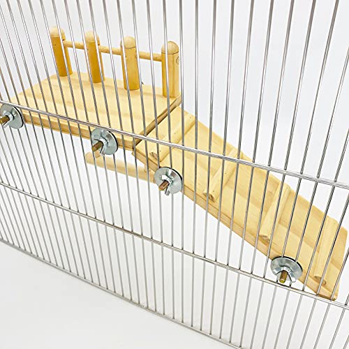 Parrot Climbing Ladder, Bird Wooden Playground with Climbing Ladder Stand, Parrot Play Stand, Bird Swing for Green Cheeks, Small Lovebirds, Goldens, Hamsters, Bird Cage Chew Toy Set