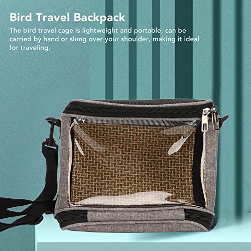 Bird Carrier Bag,Portable Travel pet Hamster Bag,Transparent Lightweight Breathable Parrot Travel Cage for Cockatiels Parakeets Small Bird Rat Guinea Pig Squirrel Carrier (Grey) - color: Grey