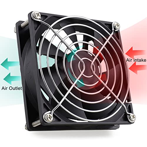 GDSTIME 92mm x 25mm 12V 2-Pin Dual Ball Bearings Brushless DC Cooling Fan | for Wine Cooler, RV Fridge, Power Supply, Dehumidifier, Inverter, Humidor, 92x92x25mm, 9225, 12 Volt Computer PC Case Fans - size: 92x25mm