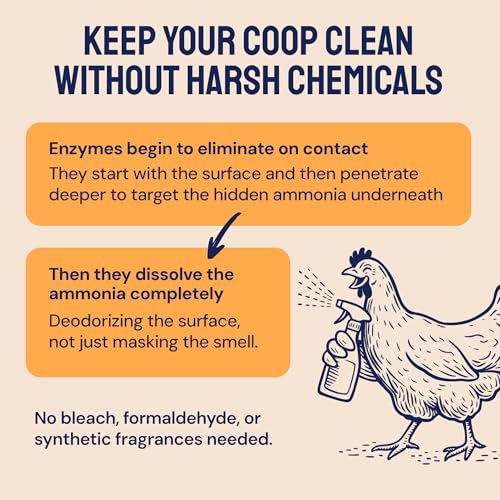 Hatortempt 1 Gallon Chicken Coop Deodorizer and Cleaner Spray, Unscented | Surface Odor Eliminator - Controls Ammonia - Safe & Fast Drying - Refresher for Wood, Sand, Bedding, Hay, Pine & Stone - size: 128 Fl Oz (Pack of 1)