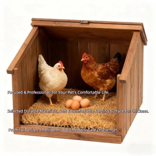 Chicken Nesting Pads 12x12" Washable Nesting Box Pads for chickens 4 Pack | Reusable Artificial Grass Nest Box Liners for Chickens - Easy Clean Poultry Bedding for Chicken Coop with Drainage Holes