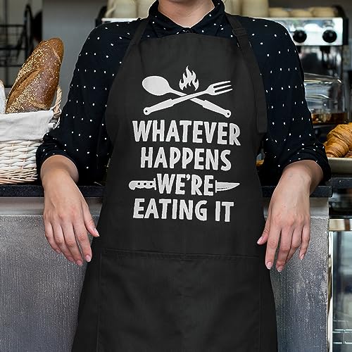 SANDJEST Funny Mens Aprons with Pockets for BBQ Grilling Cooking Grandpa Husband Apron for Birthday Christmas Father's Day - color: Funny 7