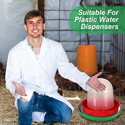 Chicken Water Heater for Winter Chicken Heated Waterer Base 110v 38w Surface Temperature Can Reach About 140 Fahrenheit Degree Poultry Drinker Electric Water Base(8.3 x 8.3 Inches,Green) - color: Green, size: 8.3 x 8.3 Inches