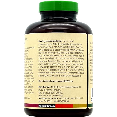 Nekton Breed-Star Breeding Supplement for Birds 320g / 11.29oz, Off White - size: 320g / 11.29oz