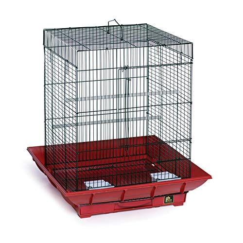 Prevue Hendryx SP850R/B Clean Life Cockatiel Cage, Red and Black - color: Red/Black