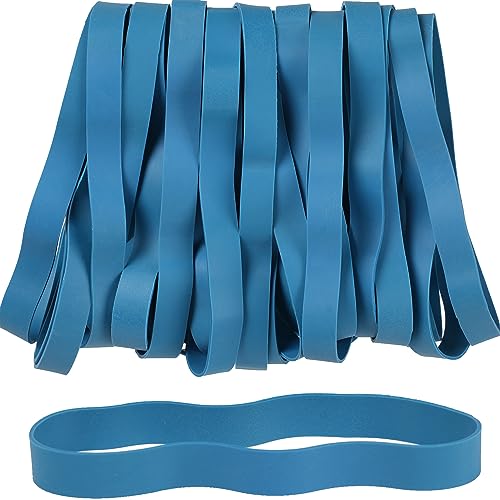 AIWOQI Rubber Bands Size 107 Heavy Duty Big Wide Long Rubber Band 30pcs | Elastic Bands for Office Supply Trash Can File Folders Litter Box Rubber Bands Blue - color: Blue