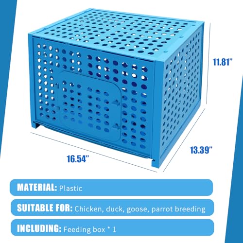 La La Pet Poultry Carrier Crate with 2 Side Doors Portable Seafood Breeding Box Detachable and Stackable Case Multifunctional Cage for Rabbits Guinea Pigs Chinchillas and Small Animals