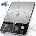 Waterproof Kitchen Scale, 5kg/11lb Food Scale Precisely Measures Grams and Ounces for Baking and Cooking, Stainless Stee Digital Scale with LCD Display Backlight for Food - style: Battery / 11lbs
