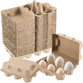 36 Pcs Jumbo Duck Egg Cartons Paper Goose Egg Cartons for Normal Size Geese Blank Natural Pulp Jumbo Eggs Container Holder Reusable for Six Duck Goose Hen Eggs