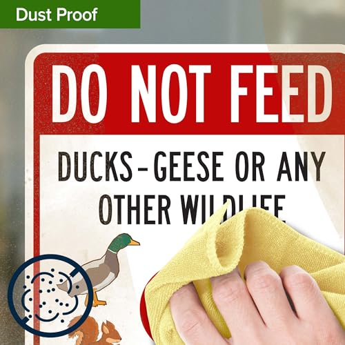 Do Not Feed Ducks Geese Or Any Other Wildlife Sign Sign, 10x7 Inches, 4 Mil Vinyl Decal Stickers Weather Resistant, Made in USA by My Sign Center - size: 7x10 Vinyl Sticker
