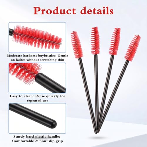 100PCS Hummingbird Feeder Cleaning Brushes, Bendable Brushes(Red) | Versatile Tiny Brushes for Cleaning Hummingbird Feeder, Small Cleaning Brushes for Outdoor Water Bottles Tubes Bird Feeders - color: Red