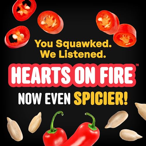 Cool Birds Hearts on Fire Hot Bird Seed, 10 lb | 100% Hulled Sunflower Hearts with Chili Pepper Oil – No Waste Bird Seed for Outside Feeders