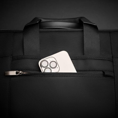 Briggs & Riley Medium Expandable Briefcase - Laptop Bag for Work & Travel, Briefcases for Men & Women, Includes Shoulder Strap, Self-Repairing Zipper, Fits up to 15" Computer - @work Collection, Black - color: Black, size: Medium Expandable Brief