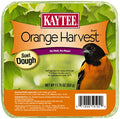 Kaytee Orange Harvest Suet Dough | Year-round feeding. Orange harvest suet for birds. Tray included, less messy, 1 bird food block
