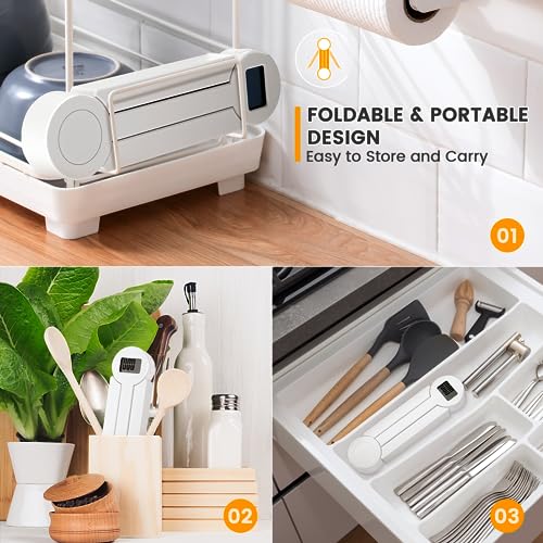 Folding Food Scale,Digital Kitchen Scale,Highly Accurate Compact Small Scale with LCD Display,Portable Food Scale Multiple Units Supported, Travel Scale for Measuring Intake of Healthy