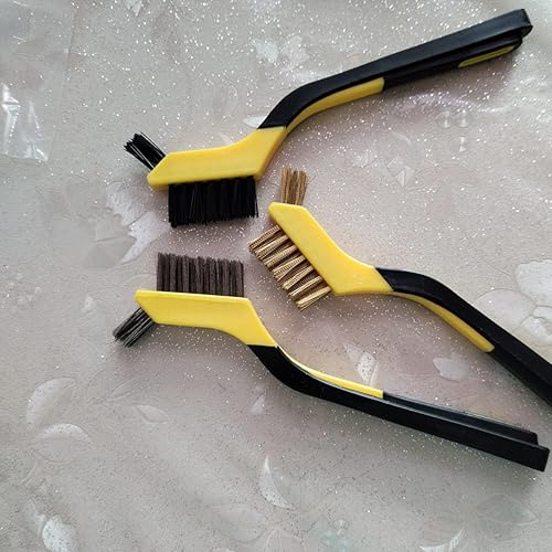 ALLWAY AMB 3-Piece Soft-Grip Mini Stripper Brush Set | Remove Rust, Paint Corrosion, and More - style: Mini Stripper Brush Set
