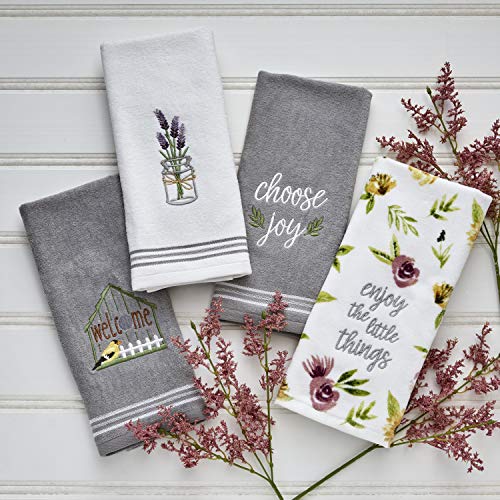 SKL Home by Saturday Knight Ltd. Lavender Hand Towel (2-Pack), White , 16x25 - color: Lavender