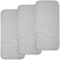 BlueSnail Quilted Thicker Waterproof Changing Pad Liners 3 Count(Gray 13” x 27”) - color: Gray(13” X 27”)