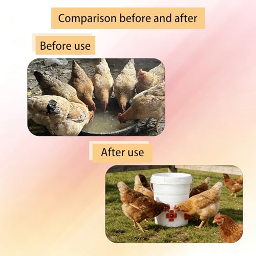 12 Pcs Horizontal Chicken Waterer Nipples with Drill Bits, Leakproof Poultry Watering System for Chicken Coop, ABS Plastic & Stainless Steel, Water Saving for Outdoor Use