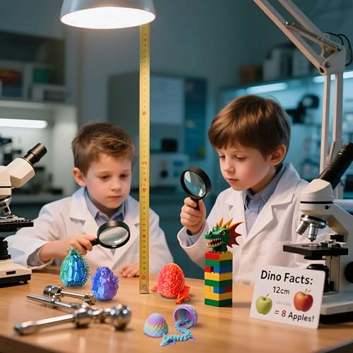 UXBSTM 6 Pack Officially Licensed 3D Printed Dragon with Egg Set, Prefilled Easter Eggs with Toys, Easter Gift & 3D Printed Animals Collection, Easter Basket Essentials, Easter Basket Stuffers - color: 6pcs Set-a