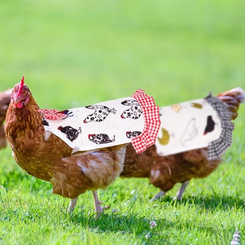 6 Pcs Chicken Saddle for Hens, Chicken Aprons Back Protector | Chickens Vest Jacket Saddles for Poultry Hen Feather Fixer Supplies (Elastic Strap) - style: Elastic Strap