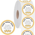 Farm Fresh Eggs Labels, 2 Inch Round Egg Stickers Self Adhesive Egg Packaging Stickers for Chicken, Quail, 600PCS Per Roll