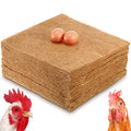 Aoriher 12 Pack Natural Hemp Chicken Nesting Pads Reusable Hens Bedding Mats Chicken Nesting Box Liners for Hen Laying Eggs, Coop Pet Garden Lawn Indoor Outdoor, 11.8 x 11.8 Inches