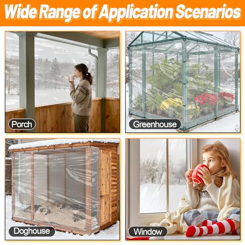 2pcs 6.6x10ft Chicken Coop Covers Accessories for Winter - Easy to Install Waterproof Chicken Run Tarp with Elastic Cords & Ropes - size: 6.6x10ft