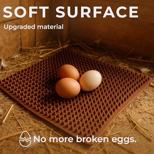 6X Washable & Reusable Nesting Pads for Chicken Coop - 6 Pack - Durable Nest Box Pads for Egg Laying Hens