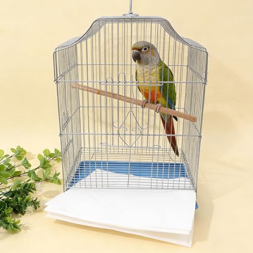 100 Sheets Bird Cage Liner Papers, Disposable Bird Cage Paper Liners, Cuttable Pet Animal Cages Cushion, Precut Absorbent Bird Paper for Bird Parrot Small Animal, 6.7 x 10.2'' - size: 6.7''x 10.2''