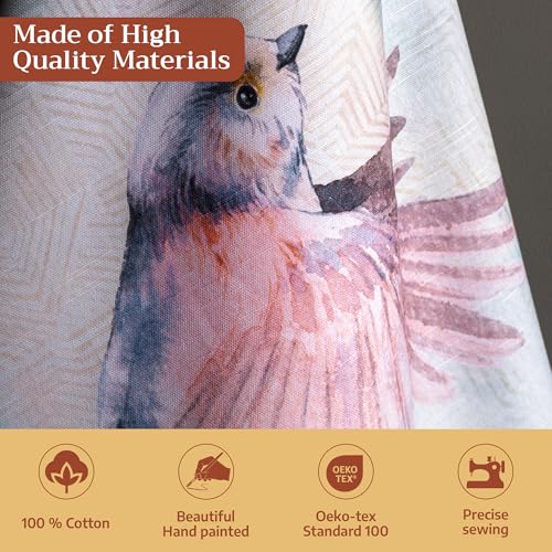 Maison d' Hermine Kitchen Towels Set of 3 Reusable 100% Cotton 27.50" x 20" | Cloth Tea Dish Towels Absorbent with Hanging Loop for Kitchen Dining Party Wedding Hotel Home Spring Summer - Flying Birds - color: 045 - Flying Birds