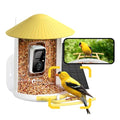 NETVUE by Birdfy Smart Bird Feeder with Camera, No Subscription, 1080P | AI Bird Species Identification, No Subscription, Night Vision, Live Stream, 2.4GHz Wi-Fi, Gifts for Bird Lovers, Yellow - color: Yellow, style: AI Solar