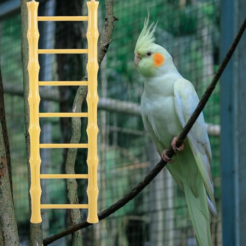 Yardwe Hanging Bird Ladder Toy for Parrots Hamsters Climbing Toy for Bird Cages Promotes Play Exercise Dimensions for Parakeets Pets