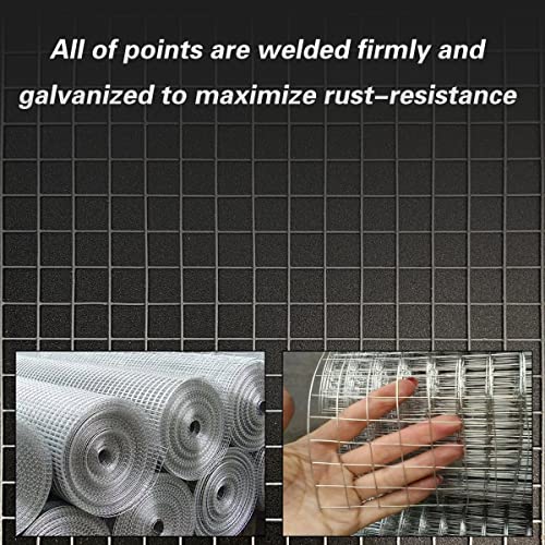 Hardware Cloth 8'' x 20' 1/4 in Galvanized Wire Mesh Roll (23 GA) Chicken Wire Fence Roll for Chicken Pen/coop Fences, Screen mesh, Rabbit/Snake Fences, Poultry enclosures, Handicraft Making, etc. - size: 8In x 20Ft