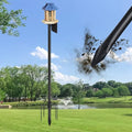Bird House Pole for Outdoor, 73 Inch Heavy Duty Bird Feeder Pole with 5-Prong Base,1 Inch Diameter Bird Feeder Stand for Yard Garden Patio Watching (Without Bird House) - size: 73"