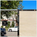 ColourTree 2' x 6' Beige Custom Size Shade Cloth with Grommets - 90% Sunblock, Durable Mesh Fabric Tarp for Dog Kennel Cover, Fence Privacy Screen, Greenhouse, Chicken Coop & Pet Playpen.